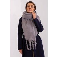 Love Lace Women's Long Smooth Polyester Tassel Scarf for Fall & Winter in Grey
