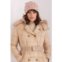 Love Lace Women's Warm Winter Cashmere Beanie Hat with Rhinestone Decor Detail in Pink