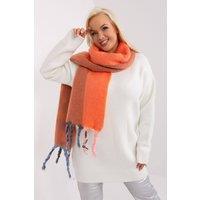 Love Lace Women's Autumn Winter Decorative Striped Tassel Long Scarf Polyester in Orange