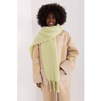 Love Lace Women's Long Smooth Polyester Scarf with Light Tassels for Winter in Green