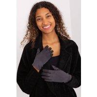 Love Lace Women's Elegant Touchscreen Insulated Gloves with Flower Embroidery Detail in Grey | Size: Large/XL