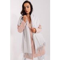 Love Lace Women's Warm Soft Long Winter Scarf with Decorative Tassels for Cold Days in Grey