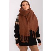 Love Lace Women's Long Smooth Polyester Scarf with Tassels for Fall Winter in Brown