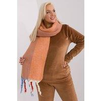 Love Lace Women's Long Striped Tassel Scarf Polyester Autumn Winter Shawl in Orange