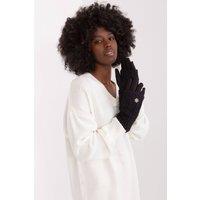 Love Lace Women's Embroidered Flower Touchscreen Insulated Knit Gloves for Phone in Black