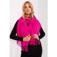 Love Lace Women's Warm Long Winter Scarf 196 cm With Cozy Decorative Tassels in Fuchsia