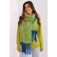 Love Lace Women's Long Geometric Pattern Tassel Scarf Polyester Fall Winter Wrap in Blue