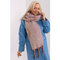 Love Lace Women's Long Striped Scarf with Tassels for Autumn Winter Wear Everyday in Violet