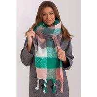 Love Lace Women's Plaid Long Tassel Polyester Scarf for Fall & Winter Wrap in Green