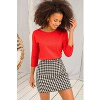 Love Lace Women's Everyday Simple 3/4 Sleeve Blouse Style 163374 in Red | Size: XL