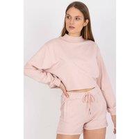 Love Lace Women's Summer Waist Tie Straight Cut Sweatshorts in Pink | Size: Large