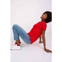 Love Lace Women's Everyday Short Sleeve Basic T-Shirt in Red | Size: Large/XL