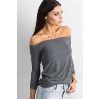 Love Lace Women's Spanish Off-Shoulder Blouse 3/4 Sleeves in Grey | Size: XS