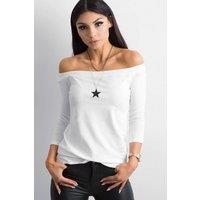 Love Lace Women's Straight Cut Spanish Blouse 3/4 Sleeves in White | Size: Small