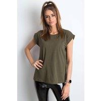 Love Lace Women's Straight Cut Short Sleeve T-Shirt Style 168476 in Dark Olive | Size: Small