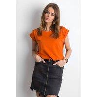 Love Lace Women's Everyday Straight Cut Short Sleeve T-Shirt Style 168480 in Orange | Size: XL