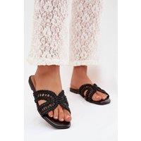 Love Lace Women's Flip Flop Sandals Step Style Comfort Casual Footwear Everyday in Black | Size: 7.5