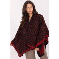 Love Lace Women's Stylish Printed Loose Fit Poncho Wrap in Black