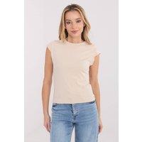 Love Lace Women's Everyday Sleeveless Viscose Knit Top in Beige