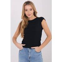 Love Lace Women's Jersey Viscose Elastane Sleeveless Top in Black