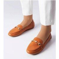 Love Lace Women's Moccasins Slip On Decorative Flat Sole Zircon Trim Comfort Lined in Tan | Size: 6.5