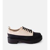 Love Lace Women's Elegant Lace Up Flat Heeled Shoes for Summer Walks Daily in Beige | Size: 4.5