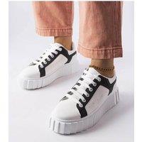 Love Lace Women's Low Profile Platform Sneakers Lace Up for Summer Everyday in White | Size: 5.5