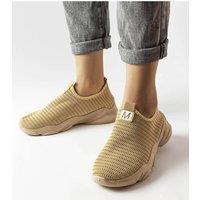 Love Lace Women's Elegant Slip On Sport Shoes Azalee Breathable Low Profile in Beige | Size: 6.5