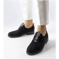 Love Lace Women's Sunderland Suede Lace Up Sneakers for Summer Comfort in Black | Size: 6.5