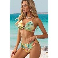 KDMD Women's Tropical Pattern Swim Bottoms | Size: Medium