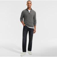 Lands' End Men's Quarter Zip Cashmere Jumper in Charcoal | Size: Medium