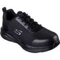 Skechers Men's Arch Fit Sr Ringstap Safety Trainer in Black | Size: 10