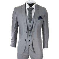 Paul Andrew Men's Charles 3 Piece Plain Suit in Grey | Size: 38R