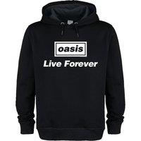 Amplified Men's Live Forever Title Oasis Hoodie in Black | Size: XL