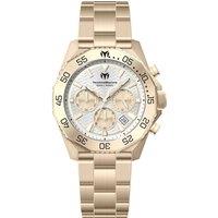 TechnoMarine Men's TM-225083 Mara Vivo 44mm Quartz Watch in Gold