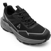 RedTape Men's 'Ozark' Ridge Mesh Trail Outdoor Shoes in Black | Size: 10