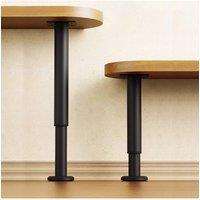 H&O Direct Set of 4 Adjustable Metal Furniture Legs for Cabinet Table Feet Replacement in Black