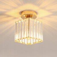 COMELY K9 Crystal Ceiling Lights, Square Ceiling lights, E27 Chandelier in Gold