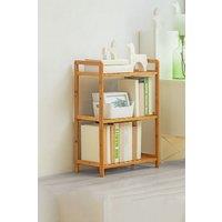 Living and Home 3 Tier Wood Audriel Bookcase in Brown