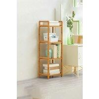 Living and Home 4 Tier Wood Audriel Bookcase in Brown
