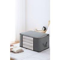 Living and Home Foldable Fabric Clothes Organizer Bag in Grey