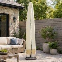 STILVORA Parasol Cover 220 cm with Zipper White in Off-White