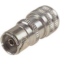 Dencon Metal Coaxial Socket 7074Nb - Female Coax Plug in Silver