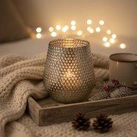 Orsina Glass Candle Holder Complements Silver Large Candle Holder