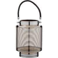 Orsina Raya Large Nickel Stripe Lantern in Silver