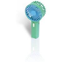 Prem-i-Air Mini USB Rechargeable Hand Held Fan With Strap Green in Light Green