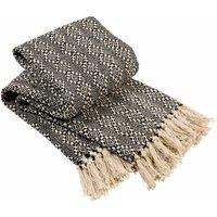 New Edge Blinds Casablanca Super Soft Cotton Throw in Black, 127 x 152cm in Black | Size: 228 cm x 254 cm