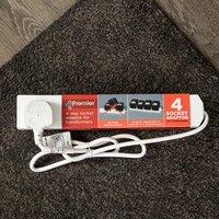 Samuel Alexander 4 Way Transformer Plug Extension Cable with 40cm Lead Wire in White