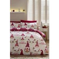 Catherine Lansfield Christmas Gonks Duvet Cover Set in Plum | Size: King