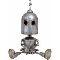 Gifts Direct 2 U Silver Sitting Robot Bobblehead Ornament